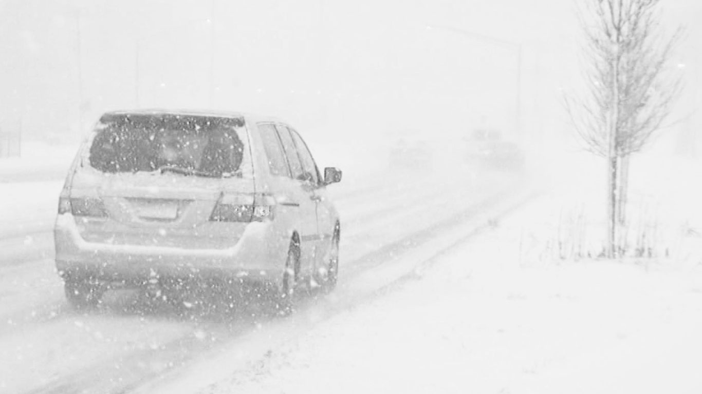 Winter driving safety conditions