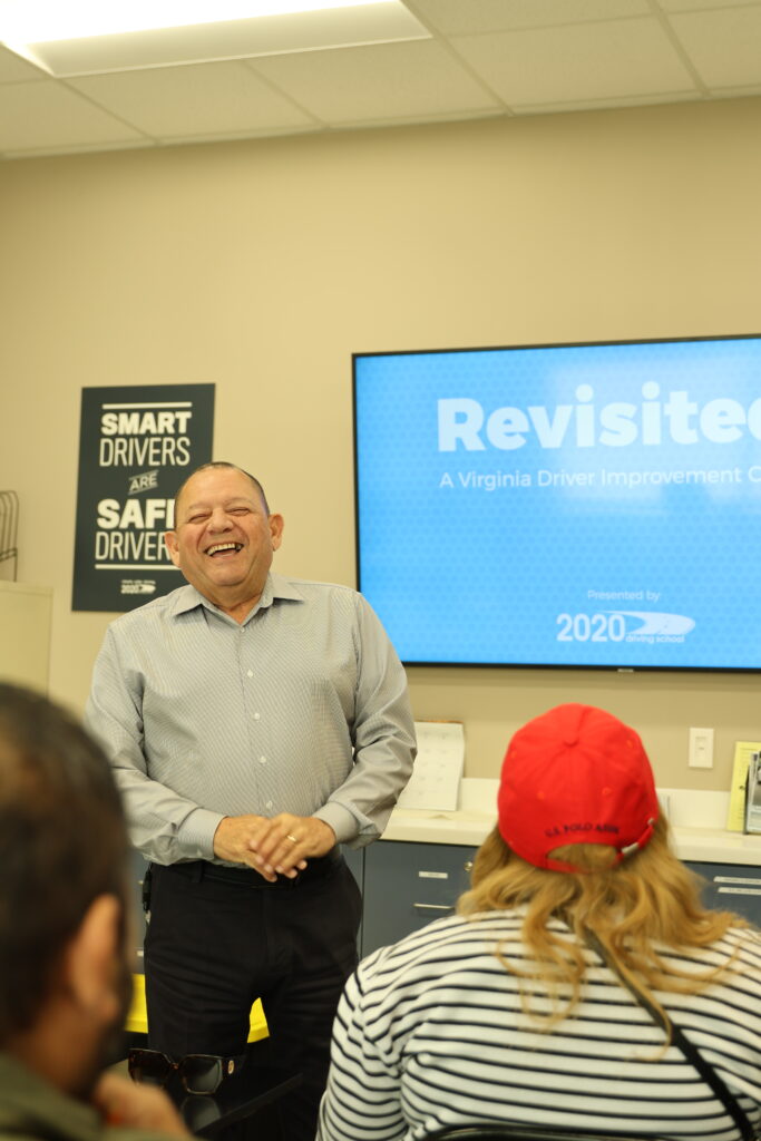 Instructor teaching Virginia driver improvement class at 2020 Driving School