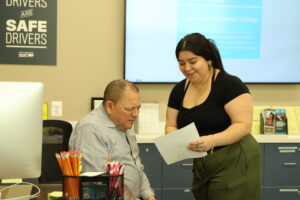 One-on-one progress review with a 2020 Driving School expert