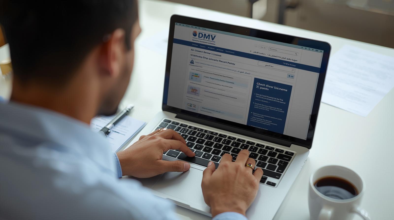 how to check points on license va